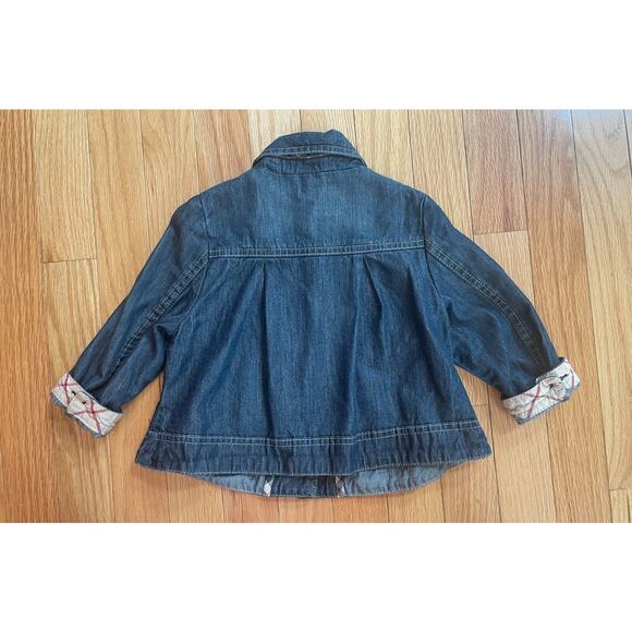 Kids Burberry Denim Jacket Size 12 M, Plaid Excellent Condition - Picture 3 of 6